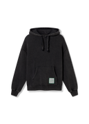 Washed Effect Hoodie with Patch