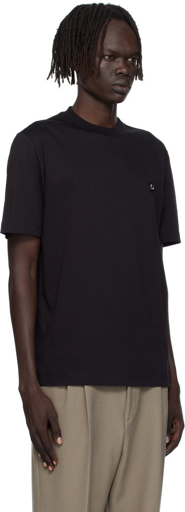 Tričko BOSS Regular Fit Cotton T-Shirt with Double B Monogram Čierna | 50520298, 2