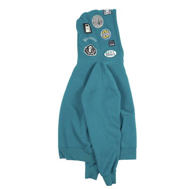 Mikina Pleasures Worms Hoodie Tyrkysová | P23F022-GREEN, 11