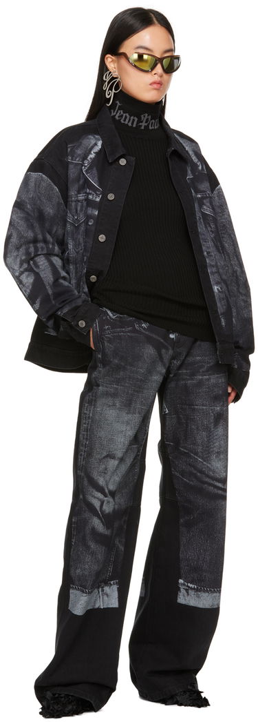 Bunda Jean Paul Gaultier Jean Paul Gaultier Trompe L'œil Denim Jacket Čierna | 23/15-U-VE026ILP-D009-00, 3