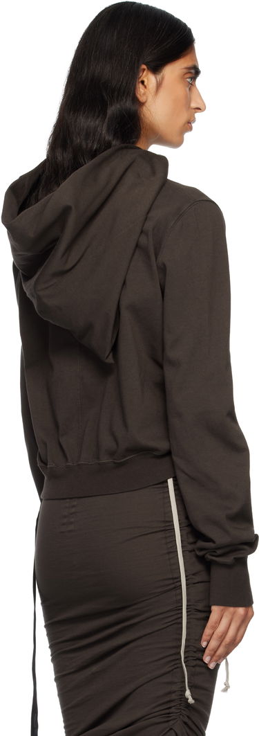 Mikina Rick Owens Concordians Mountain Asymmetrical Zip Hoodie Hnedá | DS02E7247 RIG, 2