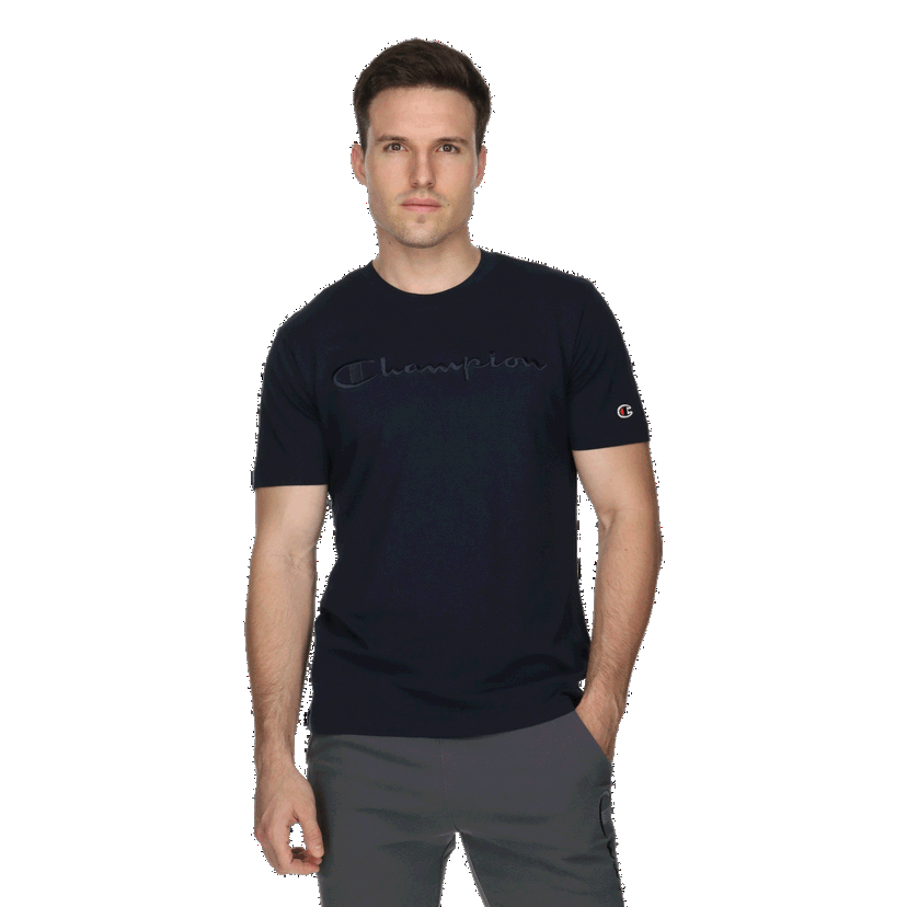 Tričko Champion Logo T-Shirt Navy | 220273-BS501