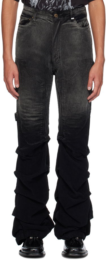 Cargo nohavice We11done We11done Washed Wrinkled Corduroy Pants Čierna | WD-PT2-24-237-M-BK, 0