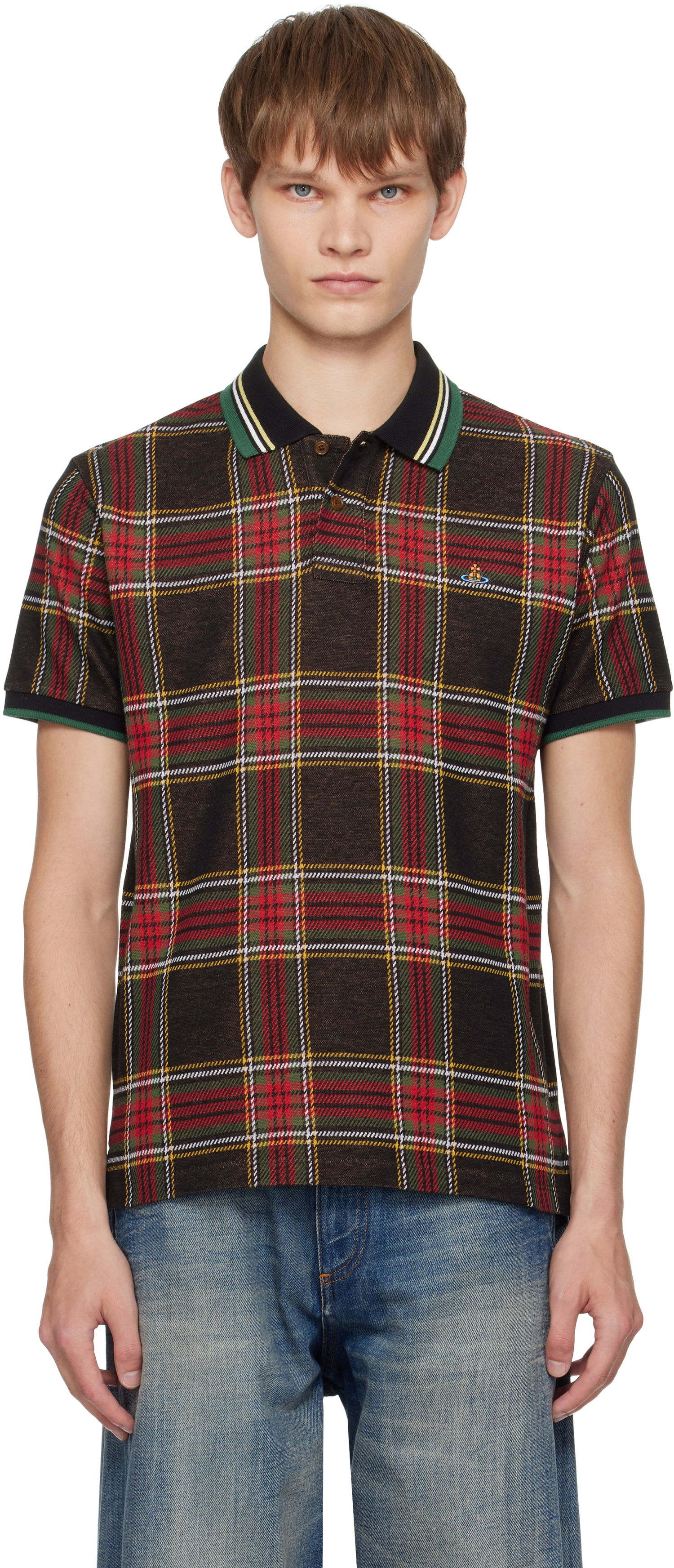 Polo tričko Vivienne Westwood Vivienne Westwood Classic Plaid Polo Rôznofarebný | 2H01000P-J009T-, 0