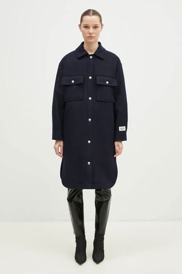 Bunda MAISON KITSUNÉ Maison Kitsune Workwear Wool Shirt Jacket Modrá | NW02211WM0026, 0
