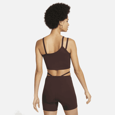Crop Top Nike Everyday Asymmetrical Crop Tank Top Vínová | DV7926-227, 3