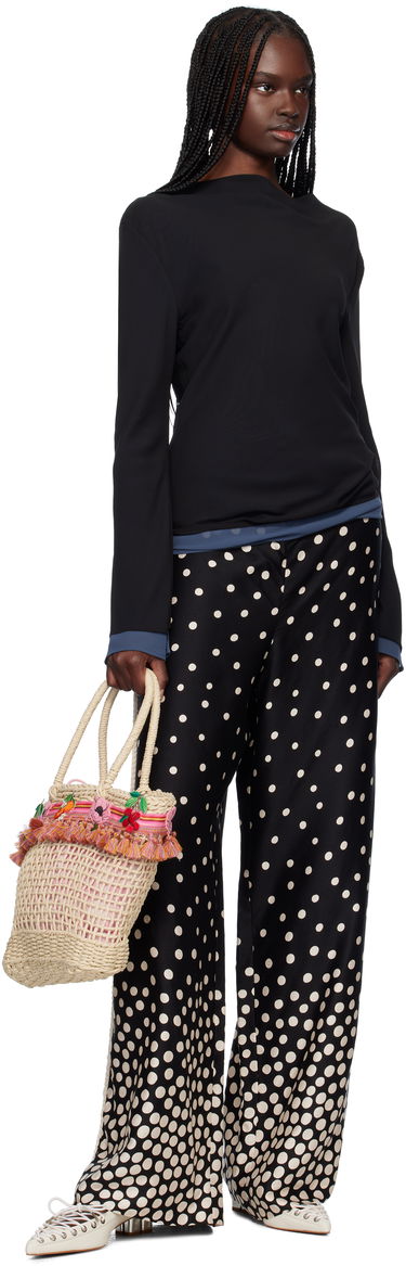 Tote bag Anna Sui Anna Sui Raffia Tassel Tote Bag with Fruit Embroidery Béžová | 225A92, 3