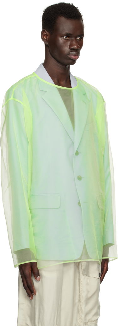 Bunda Dries Van Noten Dries Van Noten Sheer Crew Neck Overshirt Zelené | 251-020740-1501, 1