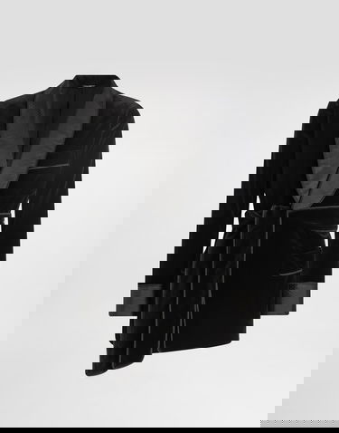 Pyžamo Dolce & Gabbana Dolce & Gabbana Smooth Velvet Robe with Polka-Dot Lapels and Braided Trim Čierna | G2VG0TFUVG7N0000, 0