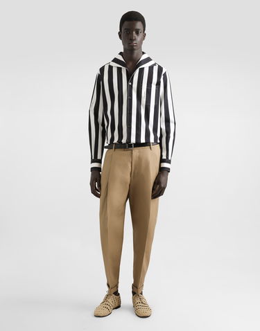 Nohavice Dolce & Gabbana Dolce & Gabbana Linen Pleated Cropped Trousers 56 Béžová | GP114TFU4MCM0453, 1