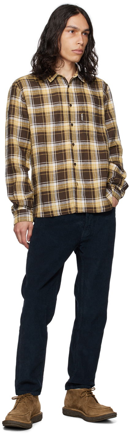 YMC Curtis Plaid Linen Shirt