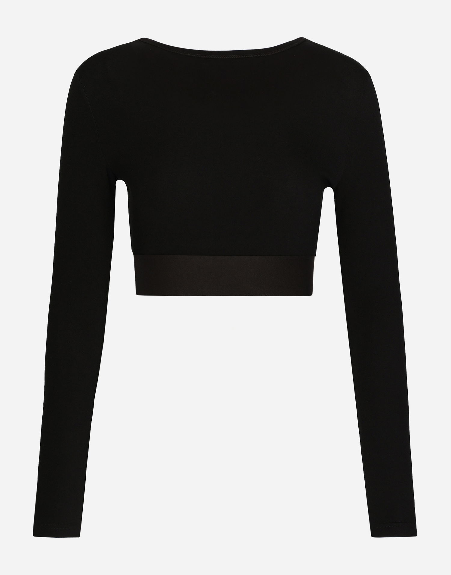 Crop Top Dolce & Gabbana T-shirt M/lunga Giro Čierna | F8N51TFUGFJN0000, 1