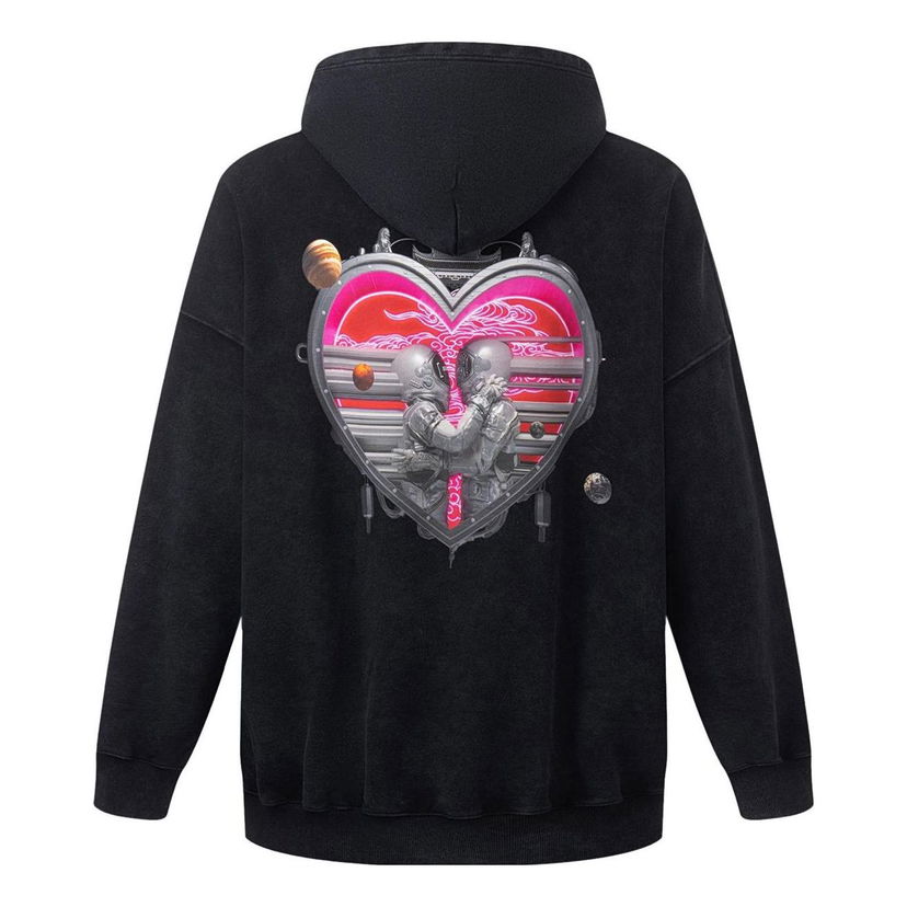 Mikina Li-Ning Graphic Print Hoodie Čierna | AWDT231-1