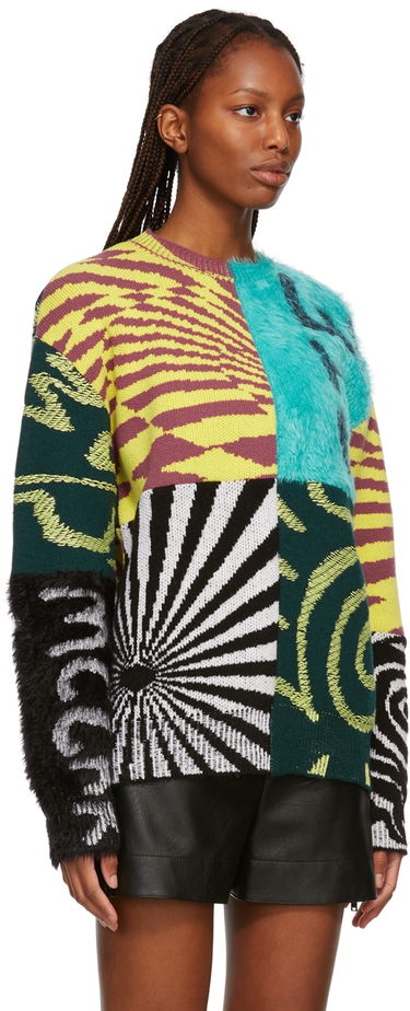 Mikina Stella McCartney Women's Ed Curtis Edition Patchwork Sweater Rôznofarebný | 604116S7238, 1