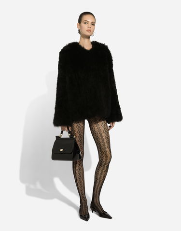 Bunda Dolce & Gabbana Goat Hair Cashmere Jacket Čierna | F9S06FFUP84N0000, 1
