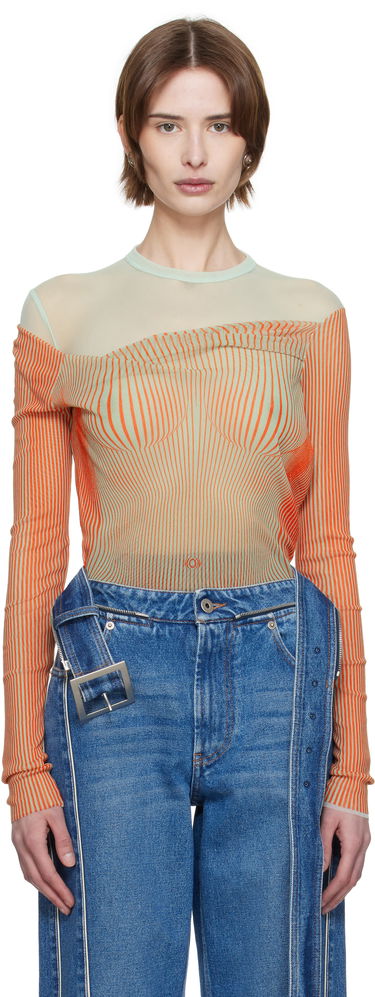 Tričko Jean Paul Gaultier Jean Paul Gaultier Draped Body Morphing Bodysuit Oranžová | 25/33-F-BD064-T578-4216, 0