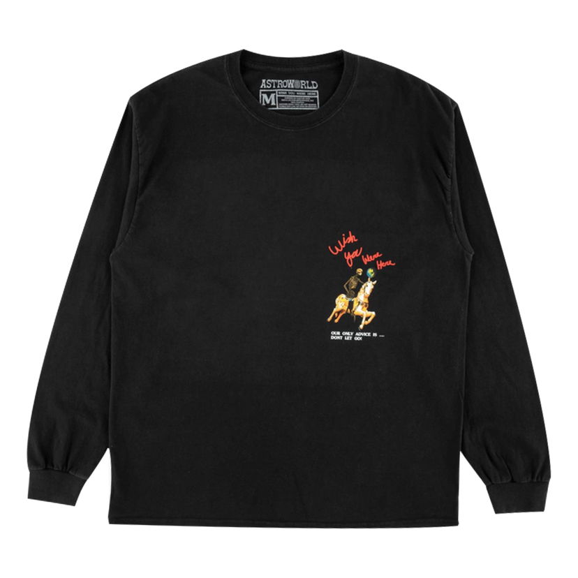 Tričko Cactus Jack by Travis Scott Travis Scott Astroworld Tour Horse Long Sleeve T-Shirt Čierna | TC-348