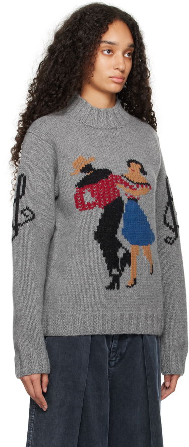 Sveter YMC YMC Bluto Knit Sweater Šedá | Q8XAW, 1