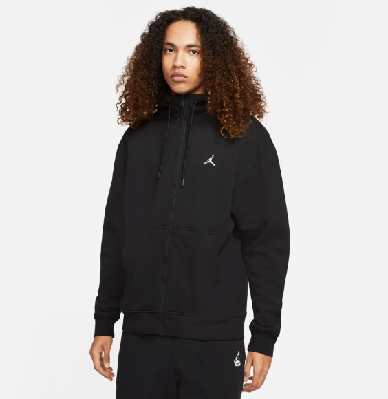 Mikina Jordan Essentials Fleece Full-Zip Hoodie Čierna | DA9810-010, 0