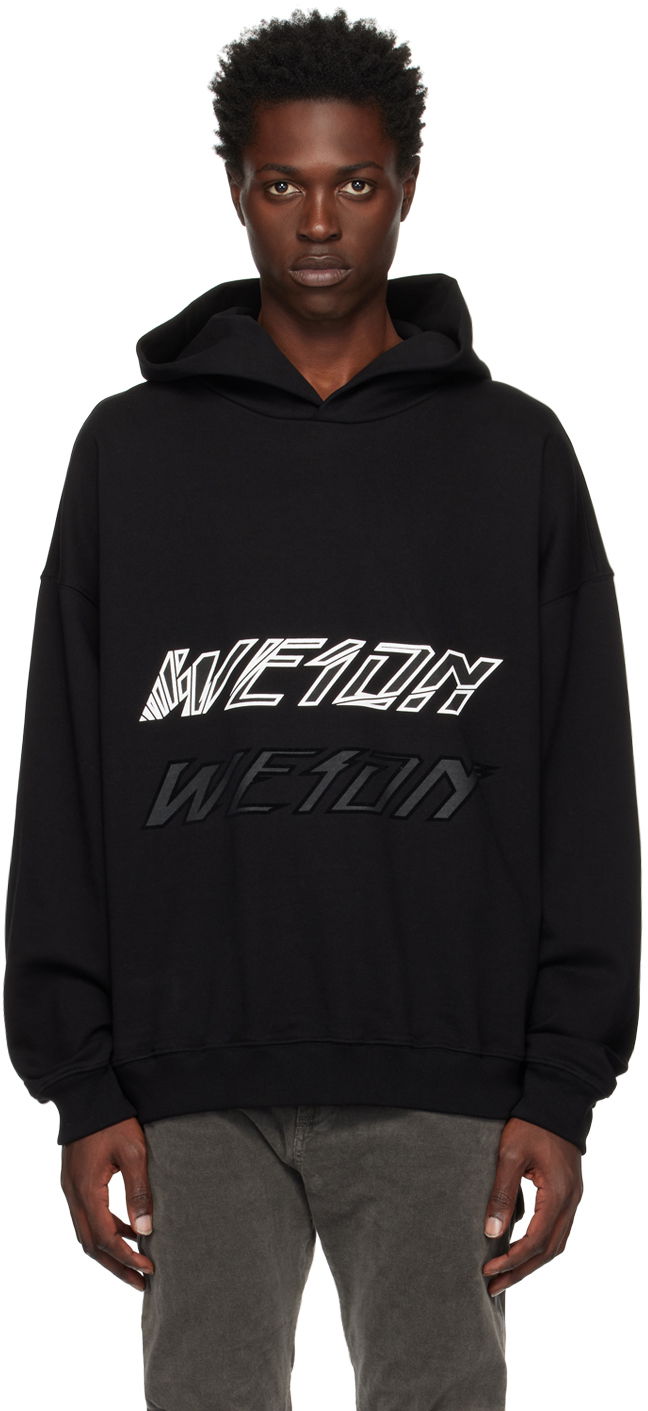 Mikina We11done We11done Speed Logo Hoodie Čierna | WD-TH3-22-776-U-BK, 0