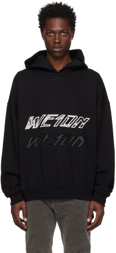 Mikina We11done We11done Speed Logo Hoodie Čierna | WD-TH3-22-776-U-BK, 0
