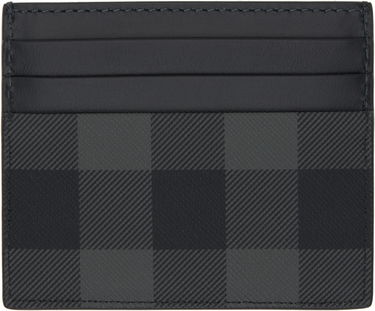 Peňaženka Burberry Tall Check Card Holder Čierna | 8074102, 1