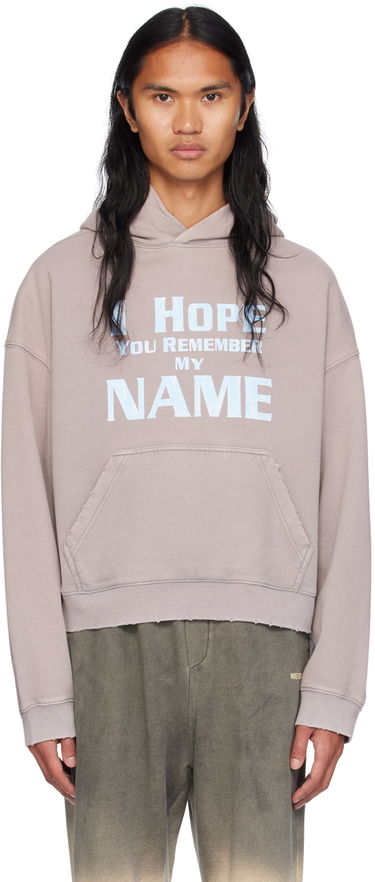 Mikina We11done Lettering Hoodie Fialová | WD-TH2-24-813-U-LP, 0