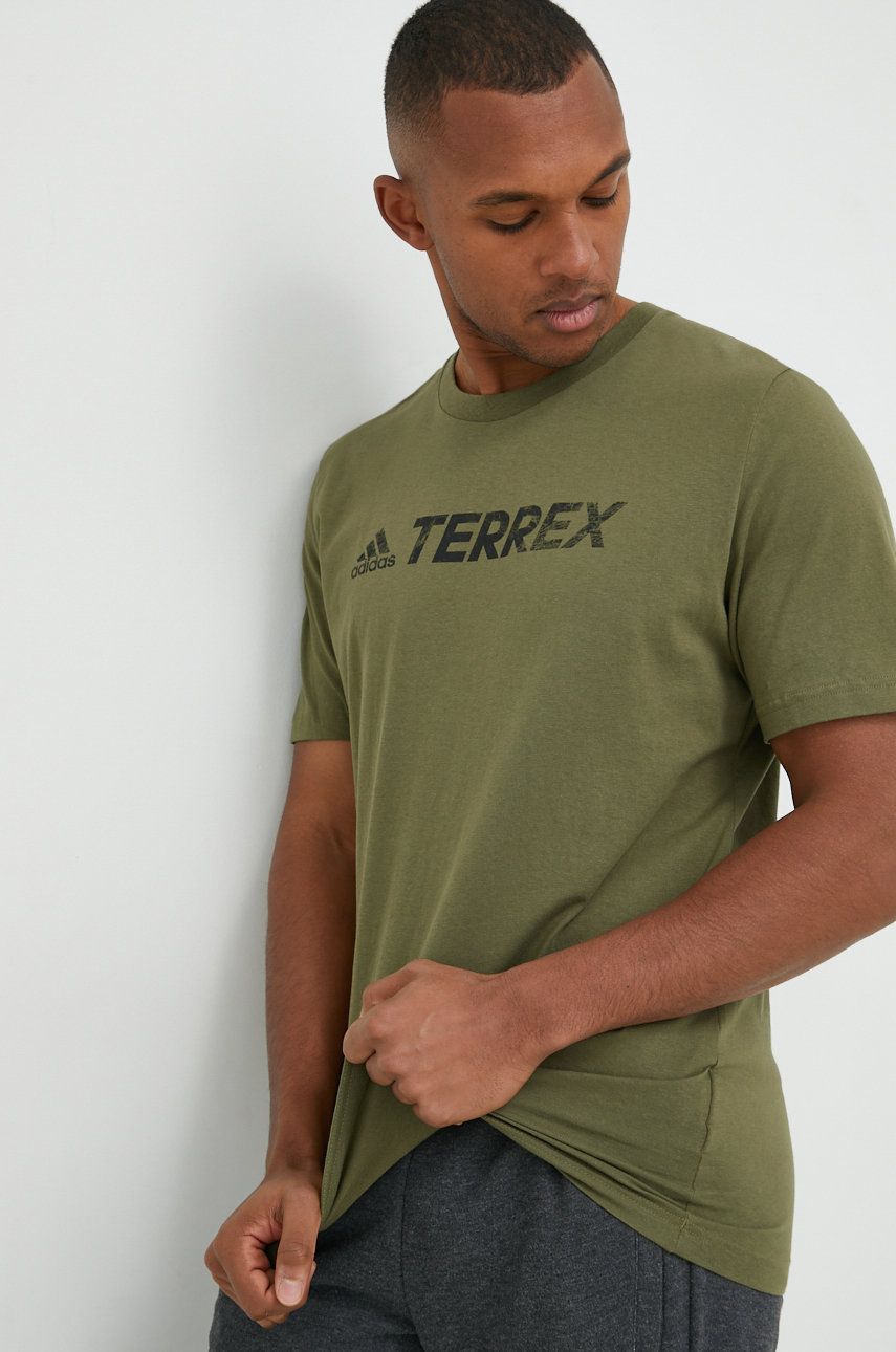 Tričko adidas Performance TERREX Classic Logo T-Shirt Zelené | HF3283, 0
