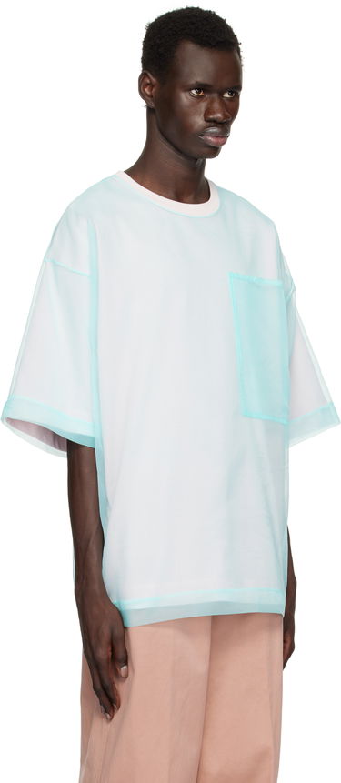 Tričko Dries Van Noten Dries Van Noten Layered Organza T-Shirt Modrá | 251-021120-1603, 1