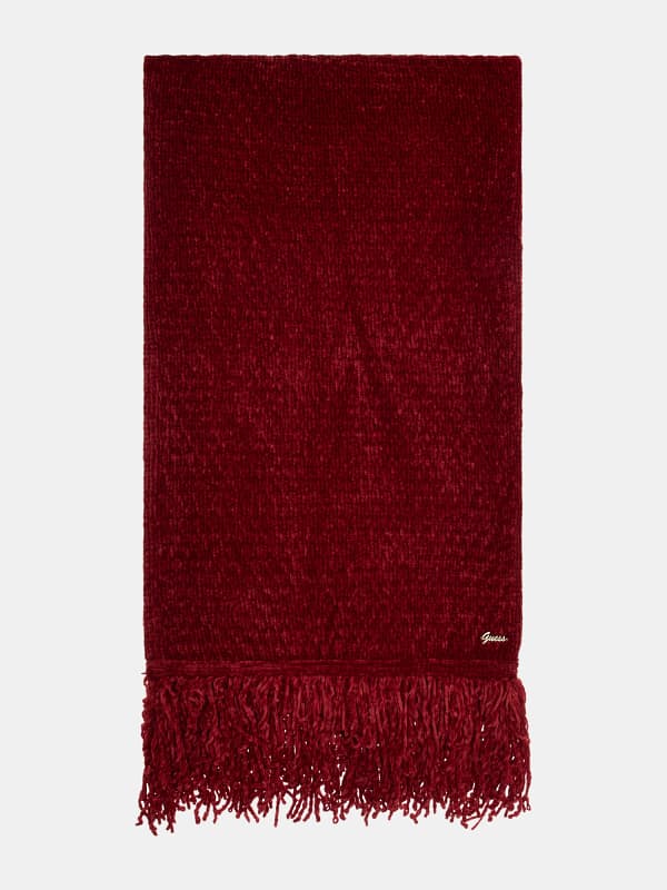 Chenille Scarf With Fringe