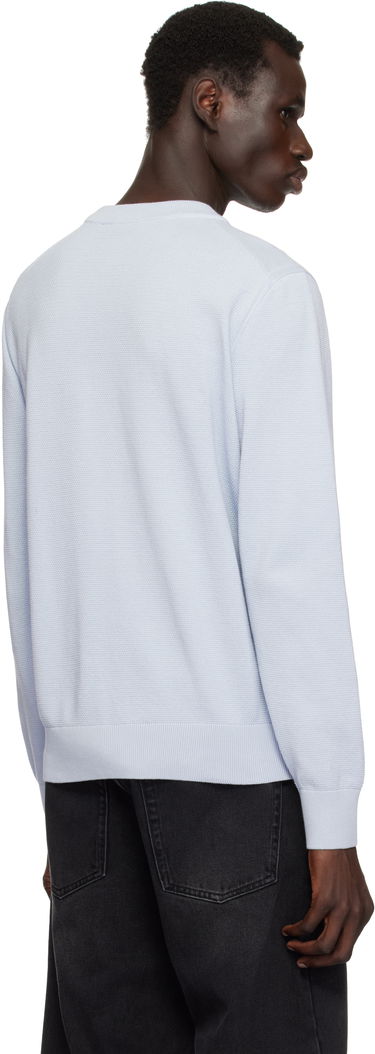 Sveter BOSS BOSS Micro-Structured Cotton Sweater Modrá | 50506022, 2