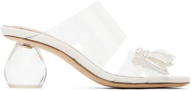 Doplnky Simone Rocha Simone Rocha Beaded Perspex Heeled Sandals Biela | LH12B 0743, 0