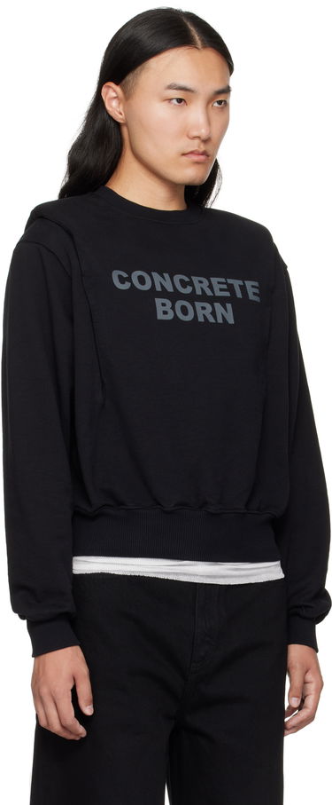 Mikina Han Kjøbenhavn Han Kjobenhavn Collared Crewneck Sweatshirt Čierna | M-134680, 1