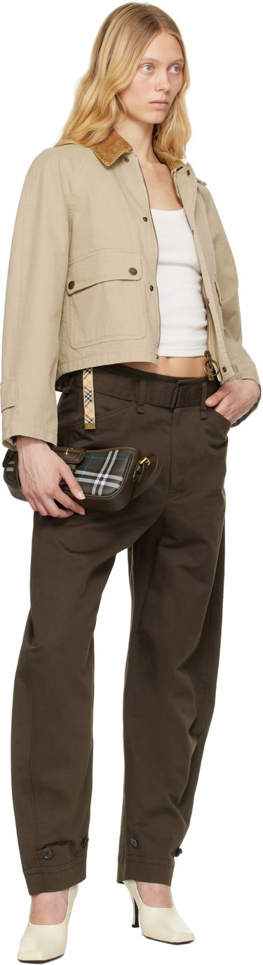 Taška cez rameno Burberry Burberry Check and Leather Sling Bag Hnedá | 8108527, 3