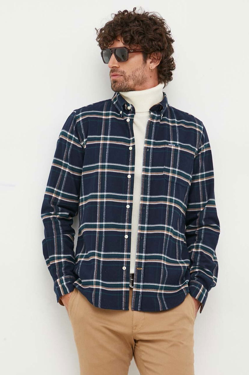 Košeľa Barbour Barbour Slim Fit Button-Down Shirt Navy | MSH5037
