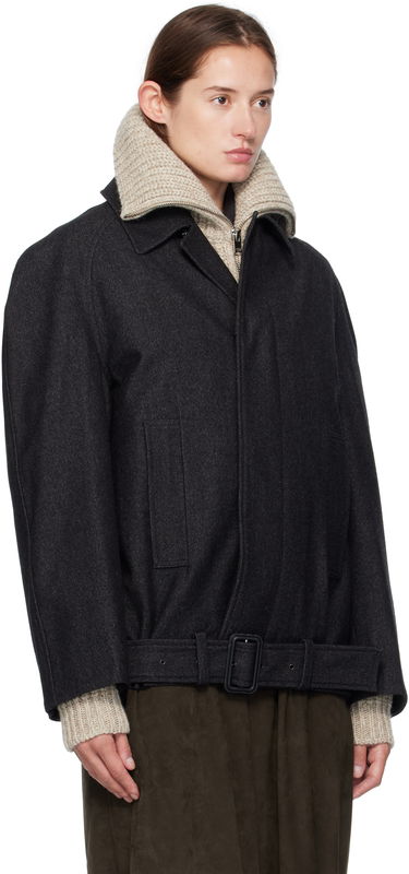 Kabáty LEMAIRE Lemaire Raglan Sleeve Short Coat Šedá | OW1156 LF1319, 1