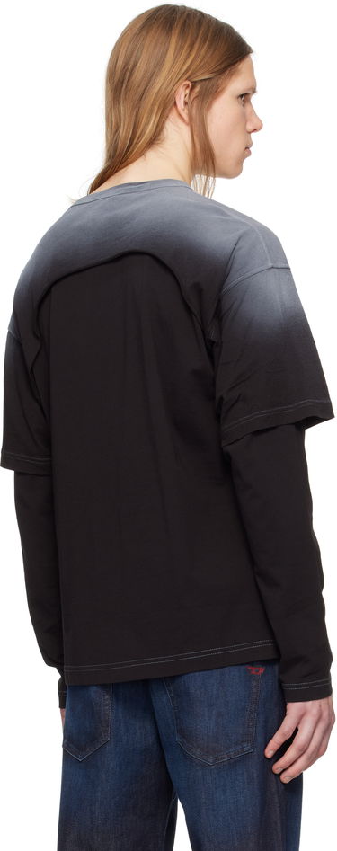 Tričko Diesel Diesel T-Besh Cut Long Sleeve T-Shirt Čierna | A16133-0KNAQ-9XX, 2
