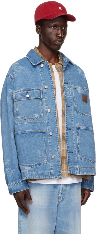 Bunda Carhartt WIP Stamp Print Denim Jacket Modrá | I033743, 1