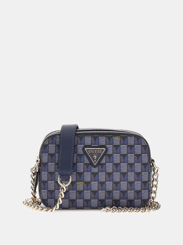 Kabelka GUESS Vikky Geometric Crossbody Navy | HWJT9318140, 0