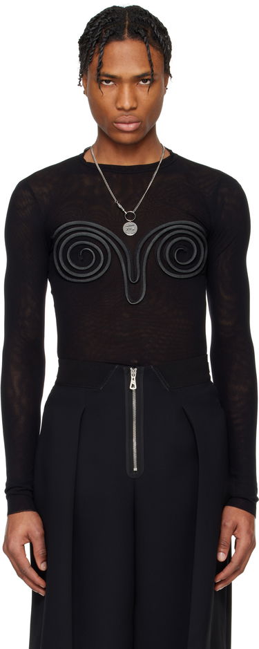 Body Jean Paul Gaultier Jean Paul Gaultier 3D Spirale T-Shirt Čierna | 25/34-F-TO271B-T001-00, 0
