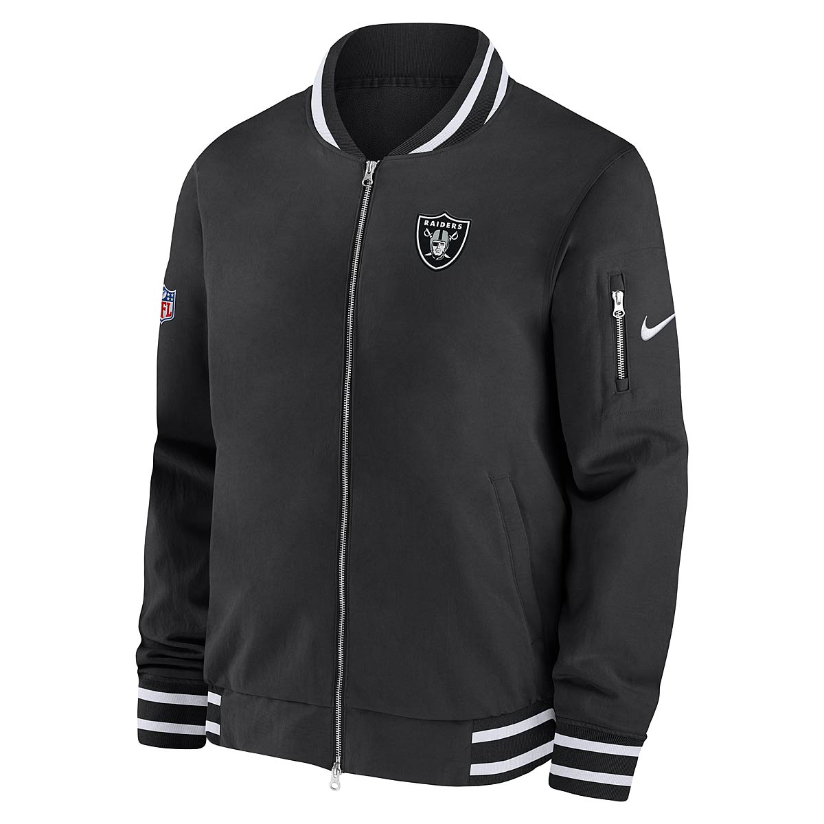 Bunda Nike NFL COACH BOMBER LAS VEGAS RAIDERS, Čierna | 00ML-00A-8D-V6U, 1