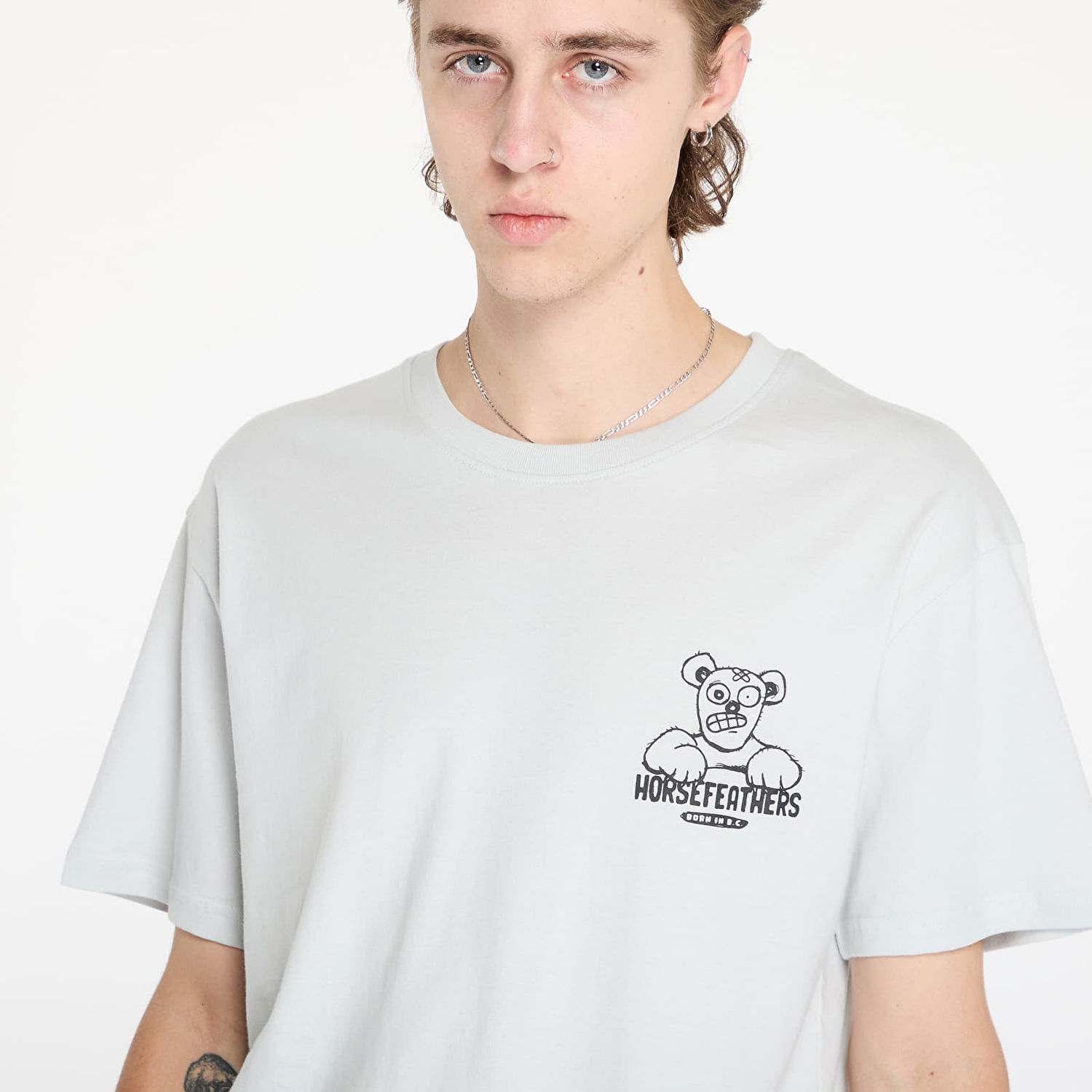 Tričko Horsefeathers Teddy T-Shirt Cement M Šedá | SM1365B, 1