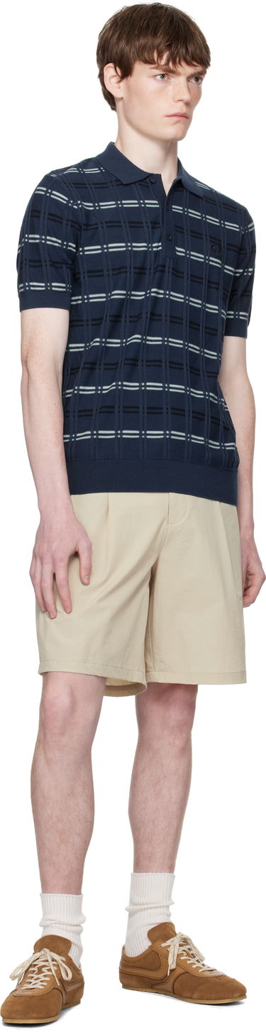Polo tričko Fred Perry Fred Perry Striped Rib Knitted Polo Modrá | K9751, 3