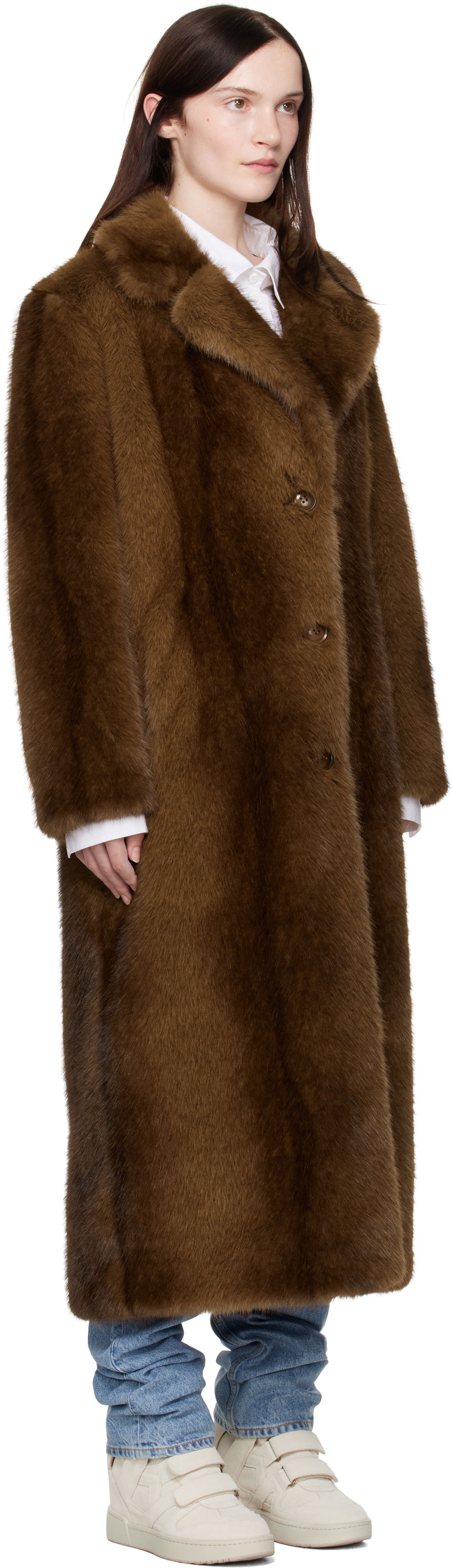 Kabáty STAND STUDIO Nora Faux-Fur Coat Hnedá | 66410-9019, 1