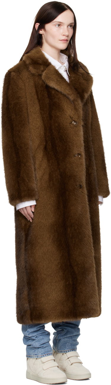 Kabáty STAND STUDIO Nora Faux-Fur Coat Hnedá | 66410-9019, 1