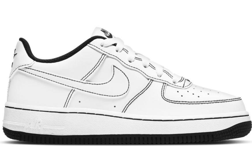 Tenisky a topánky Nike Air Force 1 '07 Low "Contrast Stitch - White Black" GS Biela | CW1575-104, 0
