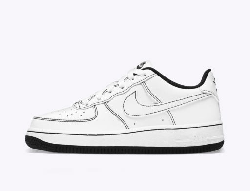 Tenisky a topánky Nike Air Force 1 '07 Low "Contrast Stitch - White Black" GS Biela | CW1575-104