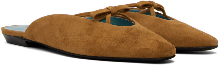 BY FAR Finn Suede Leather Mules