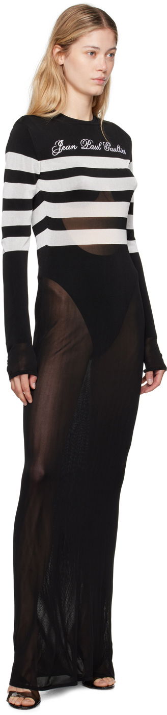 Šaty Jean Paul Gaultier Jean Paul Gaultier Signature Marinière Maxi Dress Čierna | 24/30-F-RO244B-M075-0001, 3