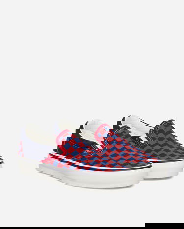 Tenisky a topánky Vans Classic Slip-On Reissue 98 Checkerboard Červená | VN000E969Y01, 2